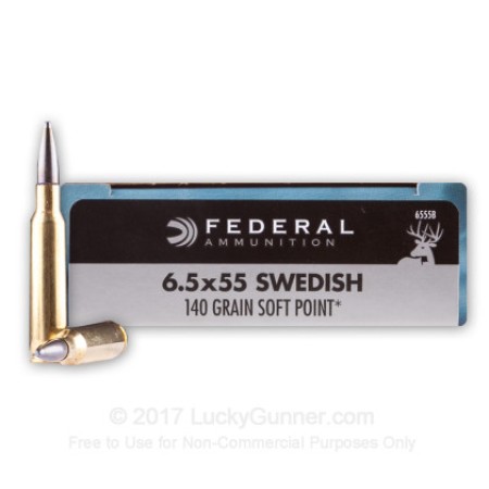 Federal 6.5x55 Swedish 140gr Soft Point 